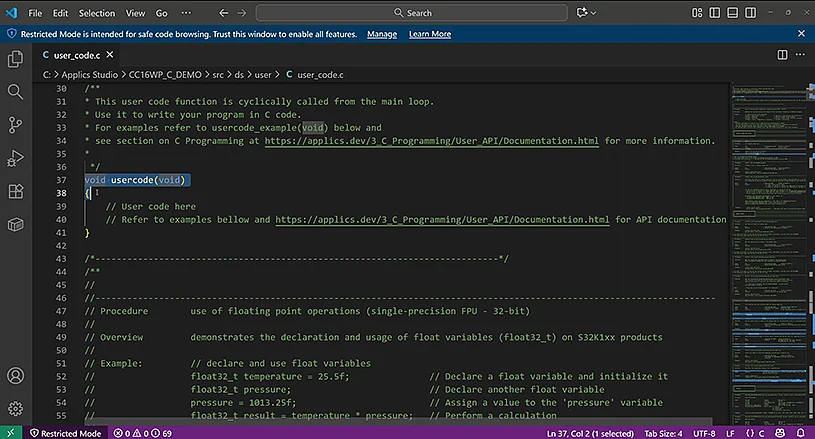 Programming with C code