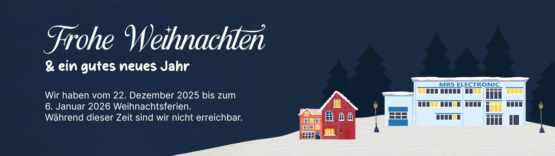 Weihnachten und Informationen zu den Schließtagen